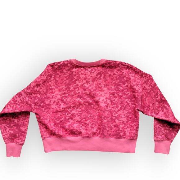 Under Armour Rival Fleece Camo Crew Pull-over Crop Boxy Sweatshirt Women Sz S - Picture 3 of 11